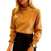 Women's Fashionable And Casual Stand-up Collar Long-sleeved Top