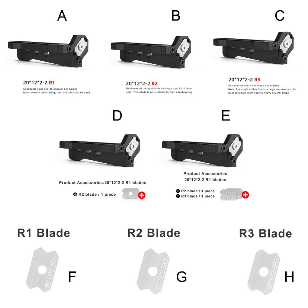 Кромкообрезной станок с угловым лезвием, дуговой триммер, тонкая работа, профессиональный, простой в эксплуатации, аксессуары для деревообработки R1+R2+R3