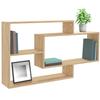 VidaXL Étagères Murales, Meuble de Rangement Suspendu, Organisateur de Maison Salon Salle de Séjour Intérieur, Chêne Sonoma 800327