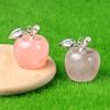 Natural Semi Precious Stone Crystal Mini Apple Pendant for DIY Pendant Thanksgiving Gifts Room Office Decoration Collectibles