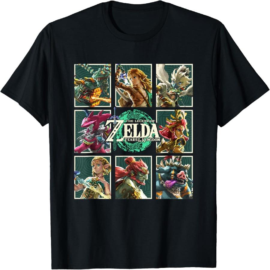 Футболка с коробками персонажей The Legend of Zelda Tears Of The Kingdom
