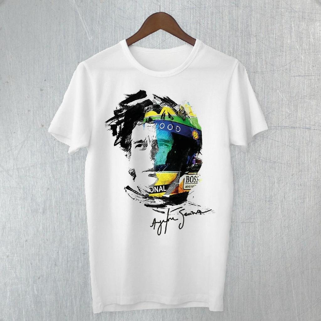 Шлем Айртона Сенны One Brasil Driver Pilot Fashion Мужская одежда Графические футболки Уличная футболка для пары