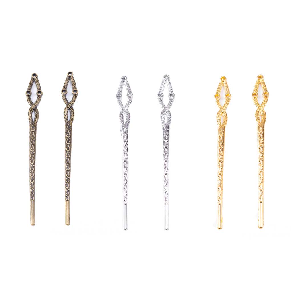 Заколка для волос Цинковый сплав Винтаж Женские аксессуары Закладка Тугая боковая застежка Кисточка Антикварные заколки DIY Девичьи принадлежности Заколка