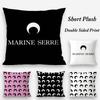 Роскошная Наволочка MMarine SSerre Плюшевая Ткань Мягкая Двусторонний Принт Чехол на Подушку Дивана Подушки-Пледы