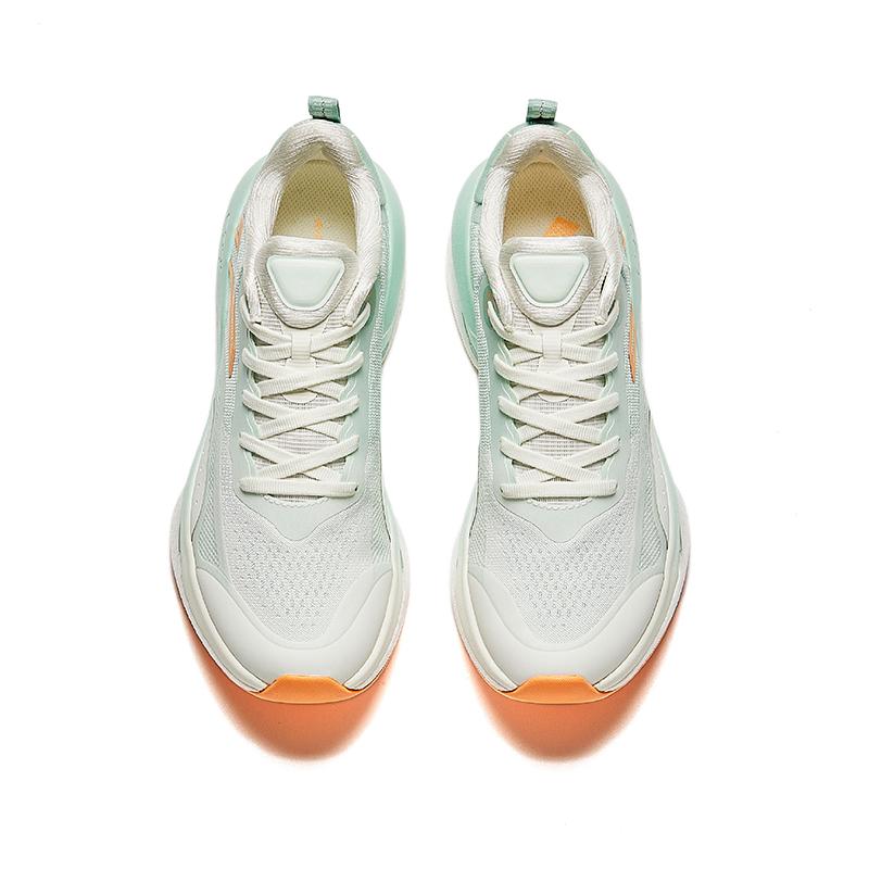 Anta Удобные амортизирующие прочные нескользящие низкие повседневные кроссовки для бега женские кроссовки белые зеленые 922435537-1