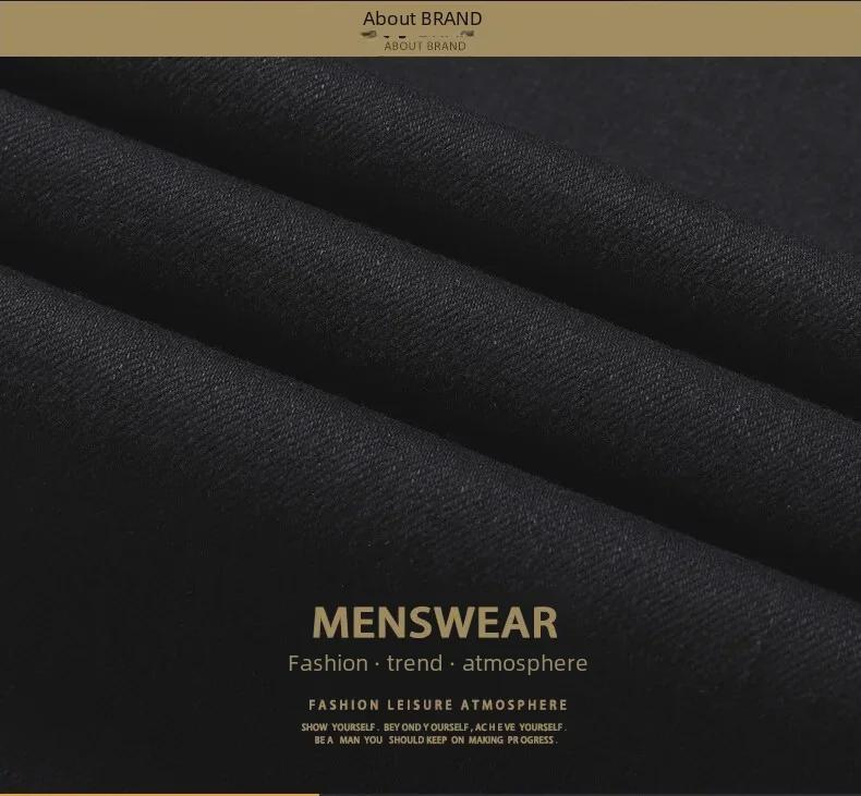 Мужские классические эластичные прямые джинсы — удобные, модные, облегающие, универсальные, повседневные брюки