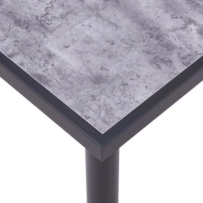 VidaXL Dining Table Black and Concrete Grey 180x90x75 Cm MDF