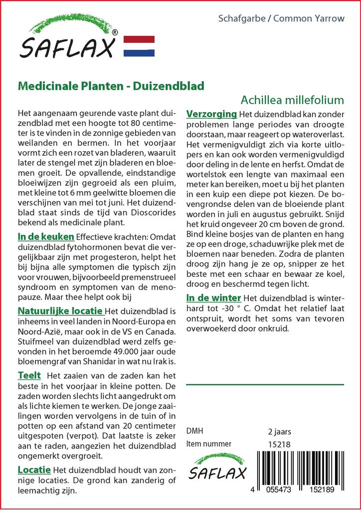 SAFLAX Garden in the Bag - Тысячелистник обыкновенный - 200 семян - С субстратом в подходящем пакете - Achillea millefolium