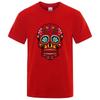 Blend Skull Mexican Day Of The Dead Floral Print Tshirt Vintage Streetwear Unisex Summer Top Gift For Skull Lovers For Unisex And Unisex