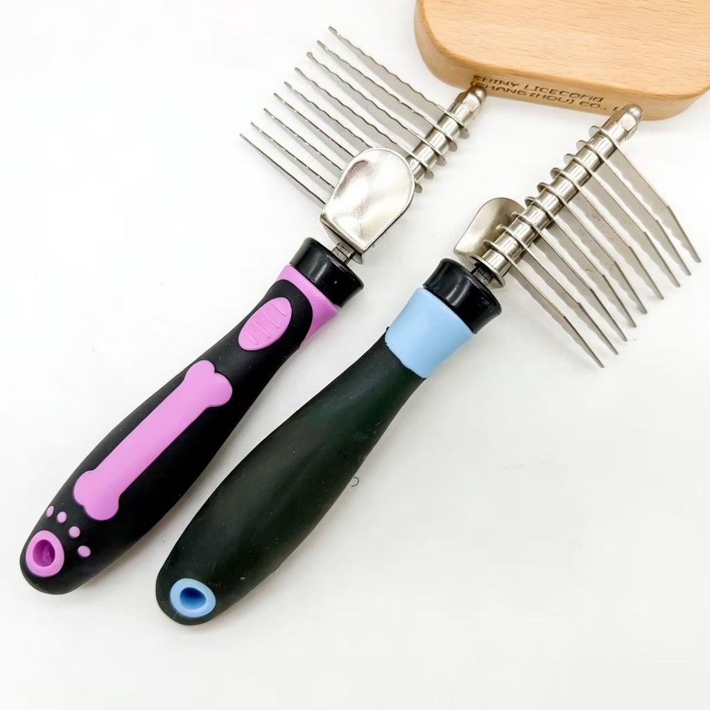 EXTRA LARGE PET DEMATTING COMBS for GOLDEN RETRIEVER LONG HAIRED CATS ERGONOMIC PET GROOMING TOOLS STAINLESS STEEL SAFE for DOGS
