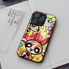 Чехол для телефона P-Powerpuffs G-Girls для IPhone 17 Air 16 E Pro Max 15 14 13 Mini 12 Pro 11 Max Plus Черная стеклянная крышка