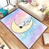 Cute Snoopy print decorative rug, perfect for home, bedroom, bedside, or office use, including swivel chairs.