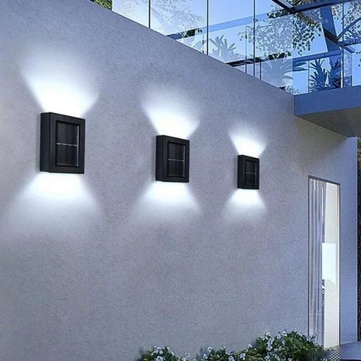 4X Lampki Solarne Zestaw Lampa Solarna Led Zewnętrzna Ścienna Kinkiet