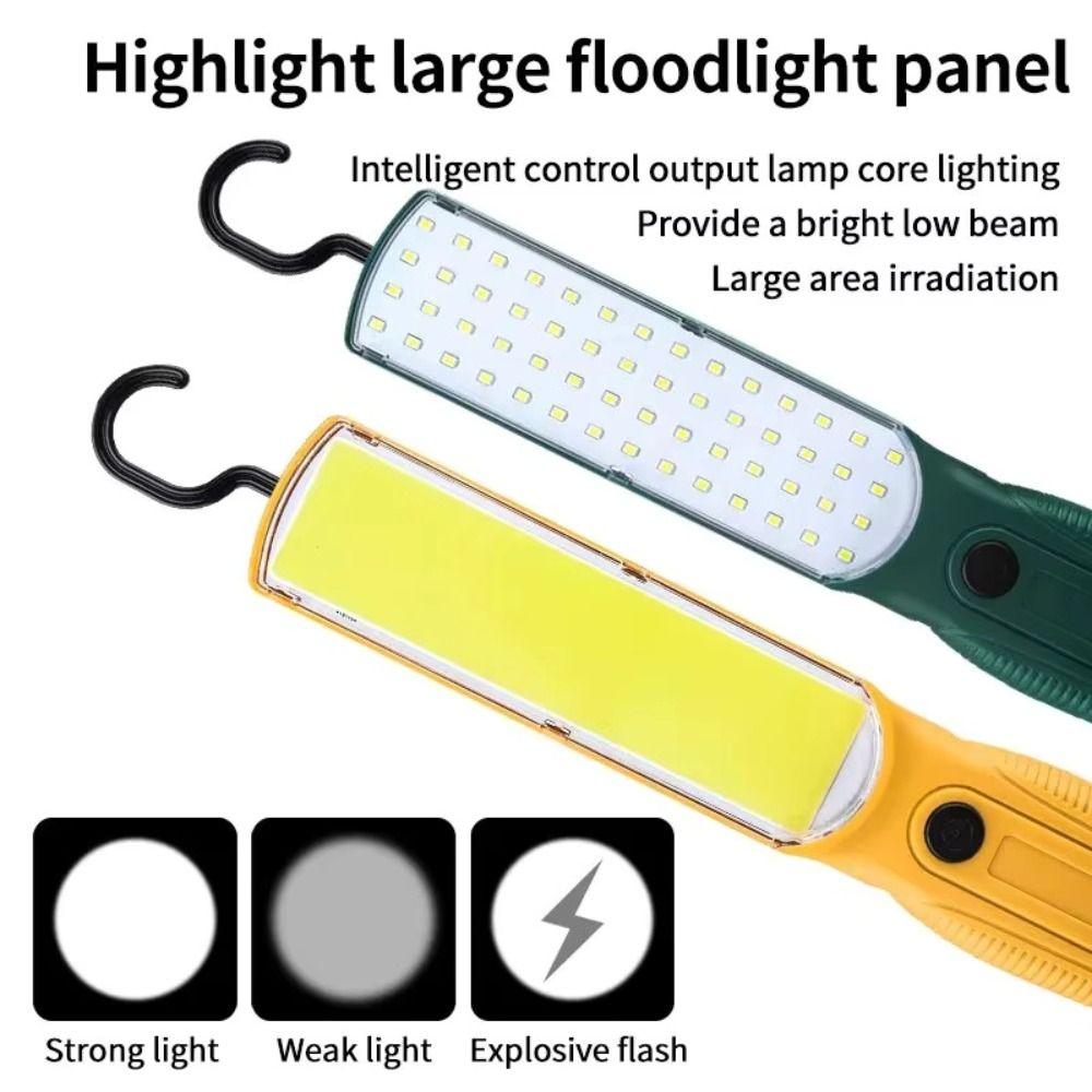 Strong LED Work Light With Magnet Rechargeable Lamp Portable Handheld Floodlight Outdoor Use