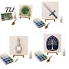 Stress Relief Creative Hobby DIY Mosaic Art Kit, Fantasy Circular Door Tile Craft Diy Kit Sea Glass for Adults Beginners, Handmade Gift Personalized