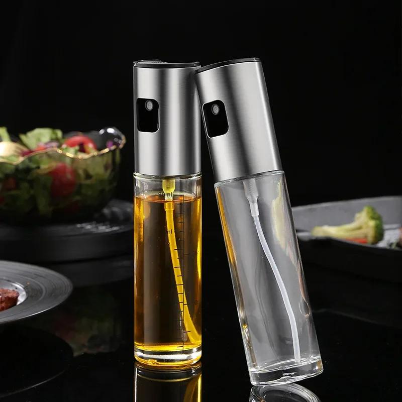Oil Spray Bottle Glass Oil Sprayer for Cooking Olive Spray Mister for Salad BBQ Kitchen Baking Empty Vinegar Bottle BBQ Tools