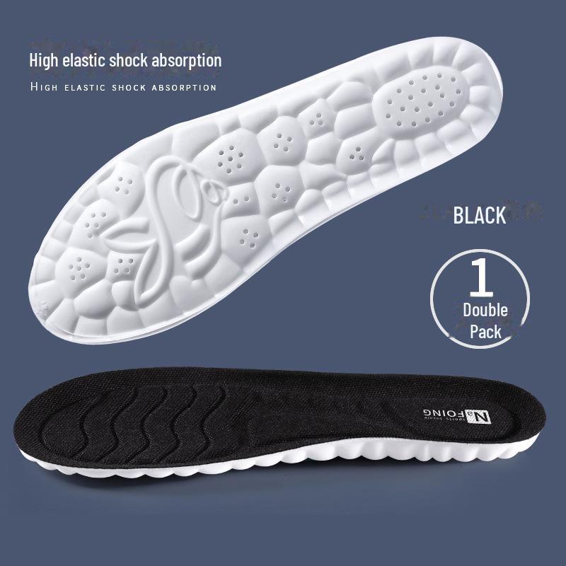 Дышащие мужские спортивные стельки 4D Cloud Comfort — впитывающие пот и утолщенные для мягкого шага