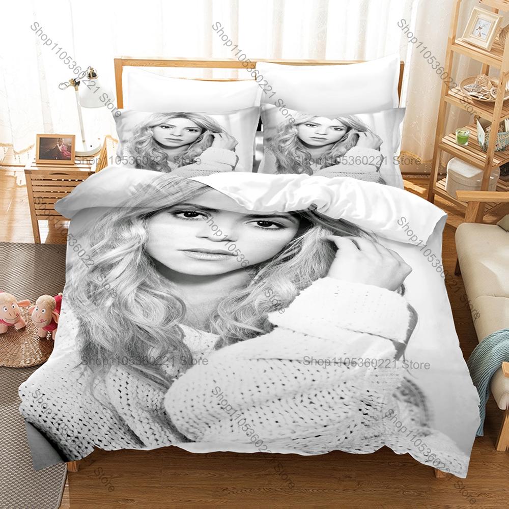 Shakira 3PCS Bedding Set, Duvet Cover + 2 Pillowcases, Latin Singer Print Soft Microfiber Bedding for Fans Bedroom Decor