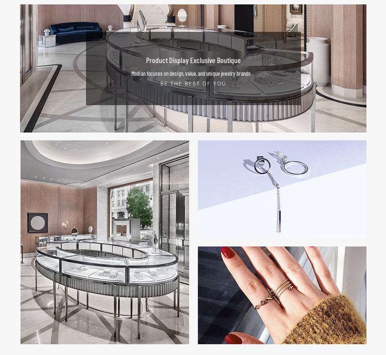 Modian Кольцо из стерлингового серебра 925 пробы с геометрическим бриллиантом - Простая мода, Полый дизайн, Трендовые украшения