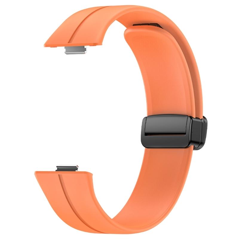 Comfortable Silicone Band with Magnetic Lock Breathable Accessory Sweat Resistant Silicone Watch Strap for Watch Fit3