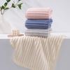 Candy Stripe Coral Fleece Bath Towel Set - Soft, Absorbent, and Includes Face Towel