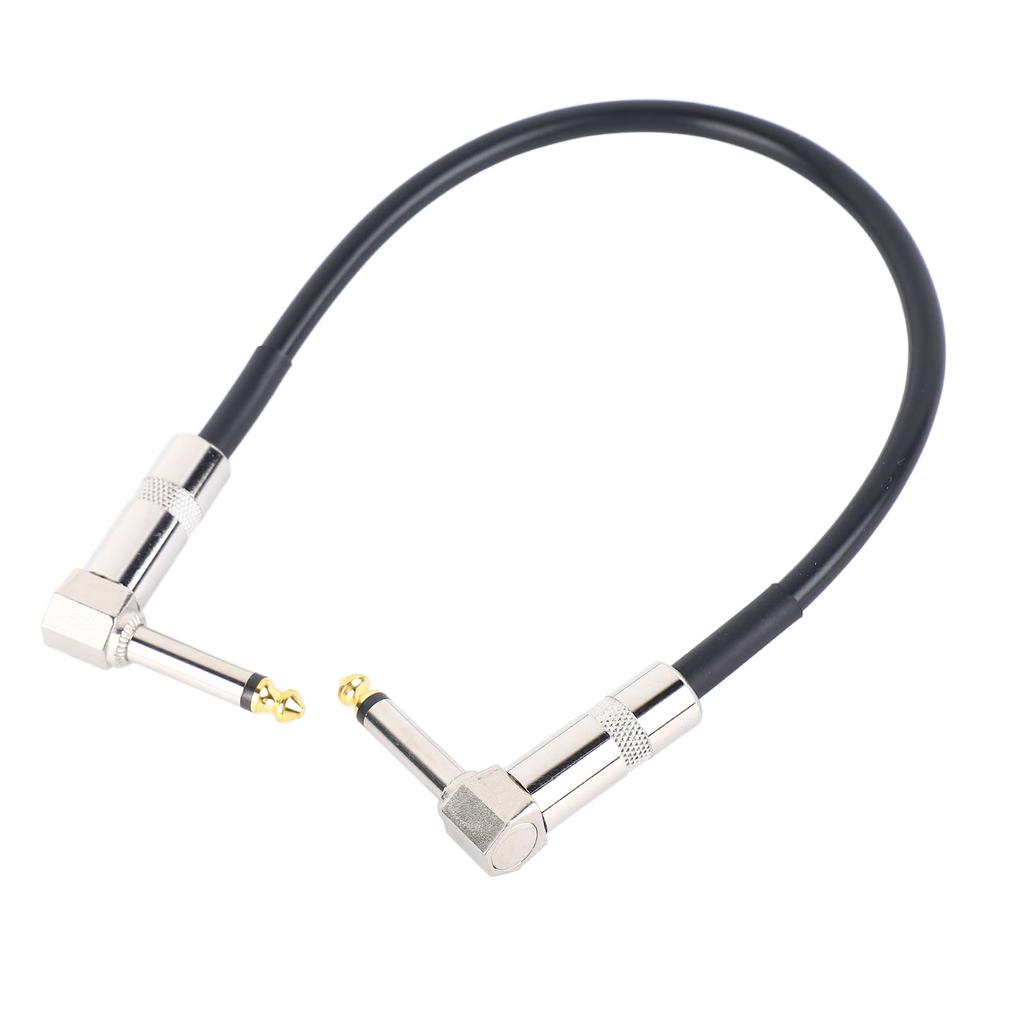 6,35 мм кабель для эффектов, шумоподавление, металлический сердечник, угловой штекер, гитарный соединительный кабель, шнур для педали