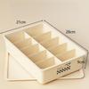 10/15 Grids Underwear Storage Box Case Classification With Cover Panties Socks Organizer Dustproof Stable Stacking