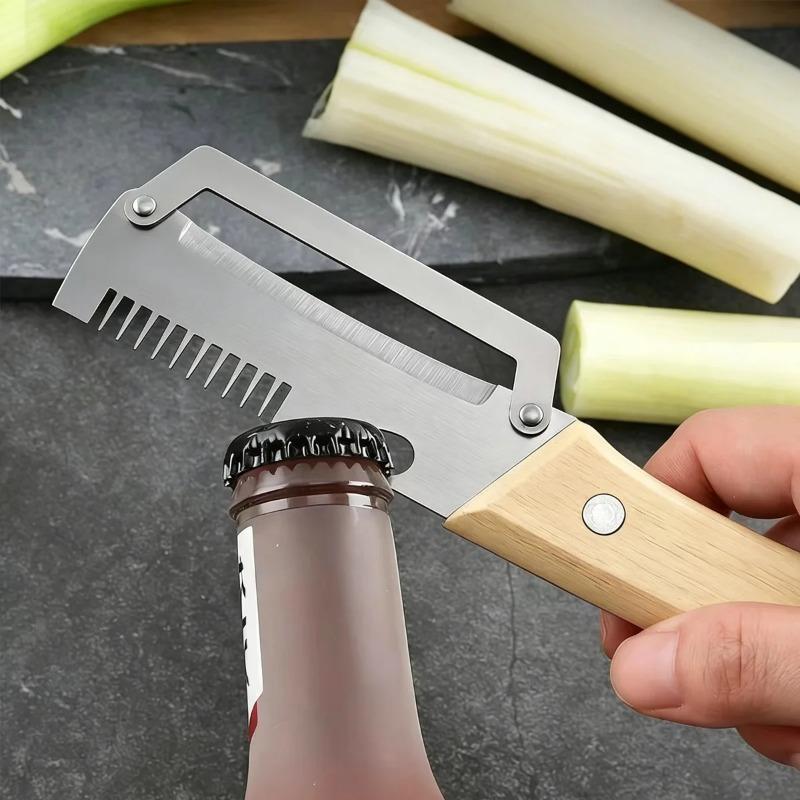 WXCOO Stainless Steel Kitchen Fruit Knife Vegetable Peeler 2-in-1 Bottle Opener Fruit Peeler for Peeling Potato Pumpkins Peeler