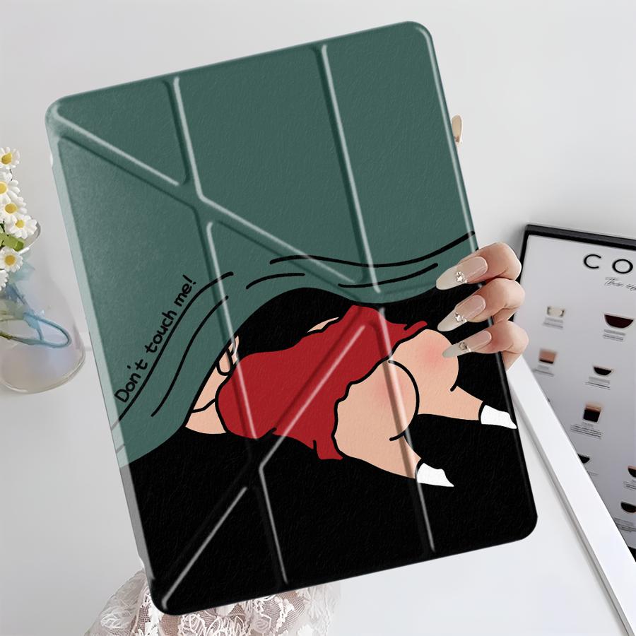 Y-Fold Holder Cover Tablet Case For iPad Pro 2025 Pro 11th 10th 9th 8th 7th 12.9inch Mini 6 7 Air 4 5 M3 M2 1 2 M4 11inch Crayon