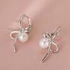 Women's Daily Junior Pearl Ribbon Ring Earrings