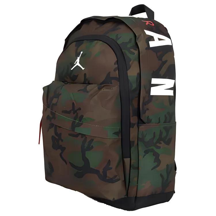 Jordan Polyester Backpack Regular Unisex Camouflage Army Green (Unisex) Backpacks 9A0172 650