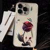Curve rose for iphone17promax mobile phone case apple 16/14 pro Japan and Korea 13/12/15 women