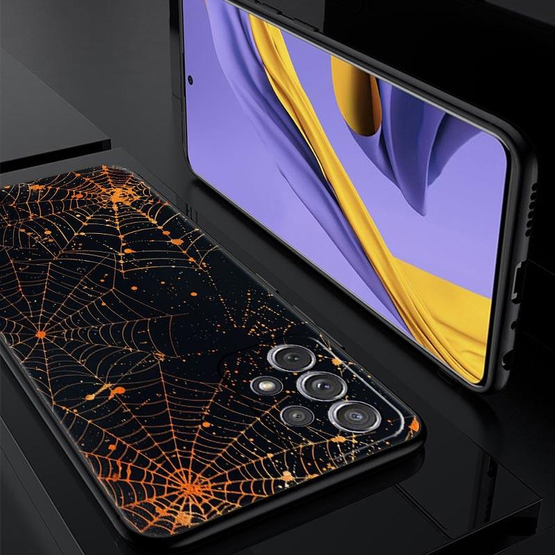 Чехол-паутина для телефона Samsung Galaxy A55 A35 A15 A14 A13 A25 A54 A51 A71 A72 A73 A32 A52 A41 5G Мягкий ТПУ корпус Fundas Capas