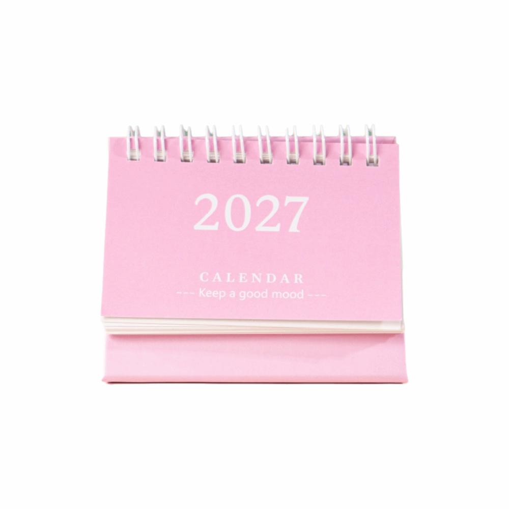 Mini Standing Calendar Coil Flip Calendar New 2027 Desk Calendar Desk Planning