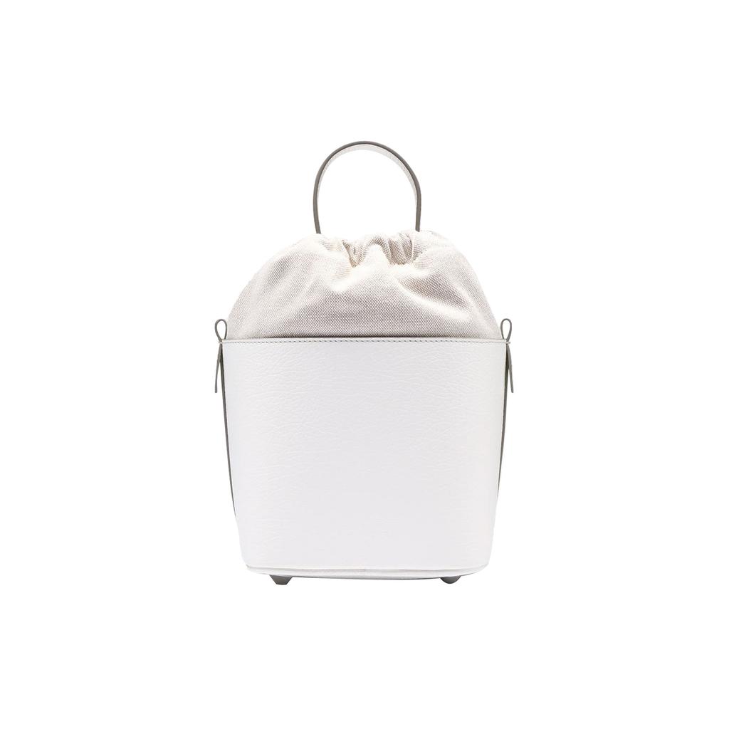 Maison Margiela 5AC Cow Leather Bucket Bag Shoulder Bag, Handbag Small Women's White S61WG0035P4348T1003