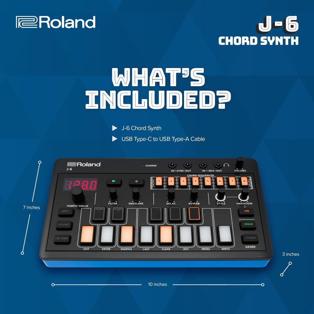 Roland AIRA Компактный АККОРДОВЫЙ СИНТЕЗАТОР Roland J-6