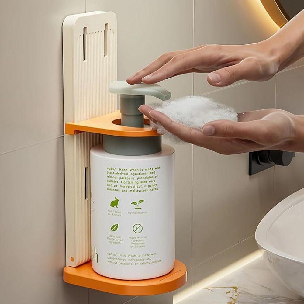 Wall Mounted Shower Rack Foldable Shampoo Bottle Holder Multi-Purpose Body Wash Storage Rack