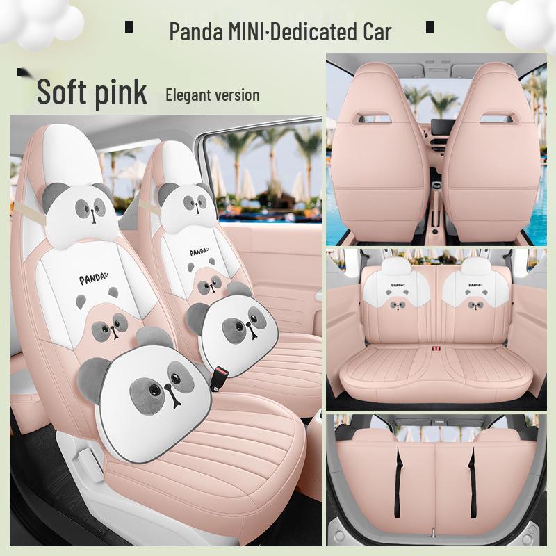 Cute 2023 Panda Mini Seat Cover for Women - All-Season, Full Coverage Car Cushion