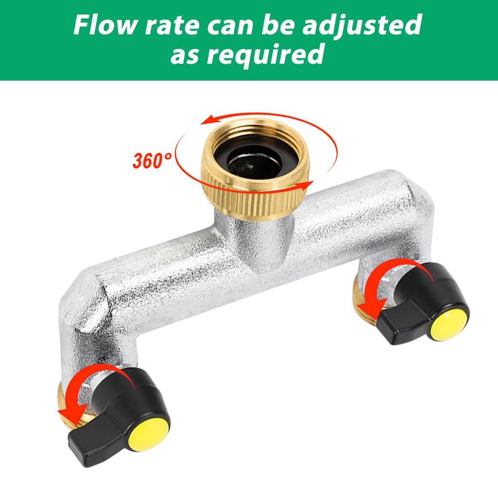 Портативные Прочные Латунные Переключатели для Крана с Двойным Контролем Потока Воды для Использования в Системах Садового Орошения