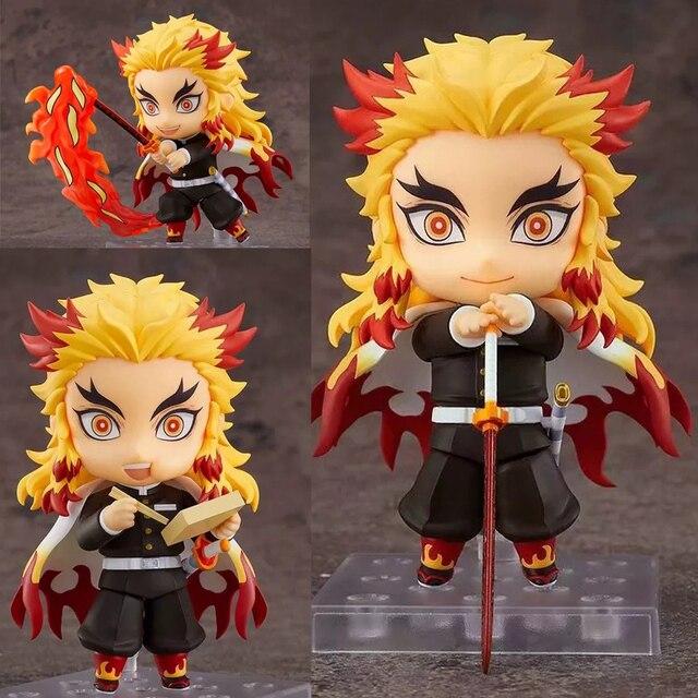 10cm Demon Slayer #1510 Tanjirou Action Figure Kyojuro Rengoku Giyu Tomioka Kimetsu No Yaiba Figure Hashibira Inosuke Figurine