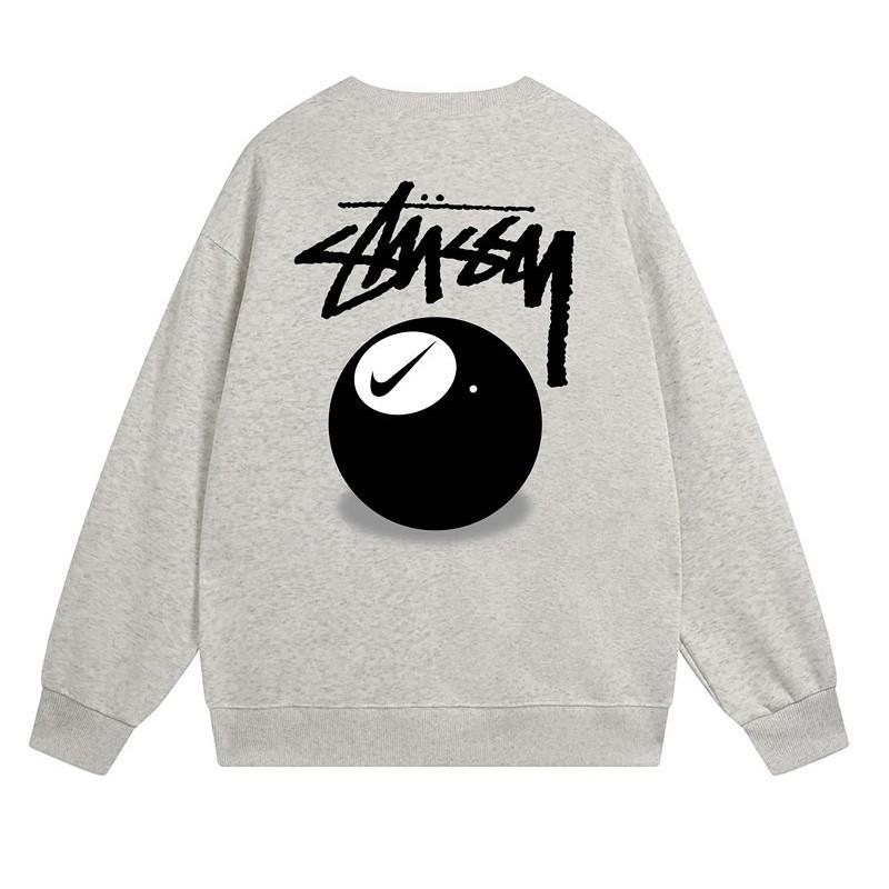 Свитшот Stu Streetwear Tour Edition с принтом букв, круглый вырез, мужской, свободный крой, хлопок, для повседневной носки