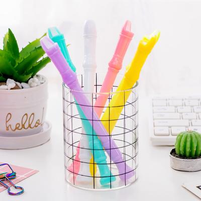 5 шт. Креативная ручка-флейта конфетных цветов, нейтральная ручка в форме кларнета, на которой можно играть, призы для новых учеников, письменные принадлежности оптом