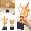 Gold Trophy Cup Height 17.5/22cm Game Match Trophy with Handle & Base Sports Competition Trophy for Championships Tournaments