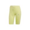 Originals Cycling Shorts Slim Fit Solid Color Mid Rise Straight Leg Sports Shorts Women Shorts Yellow FR0554