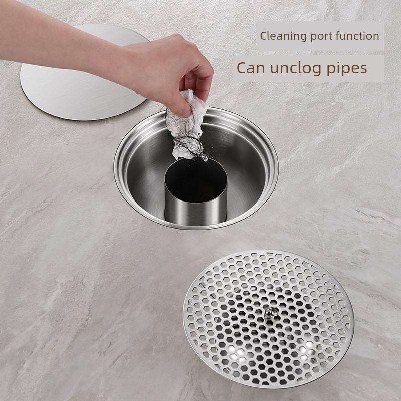 304 Stainless Steel Drainage Floor Drain for Hotel Apartments, Anti-Odor and Anti-Mosquito Large Flow Floor Drain for Bathrooms