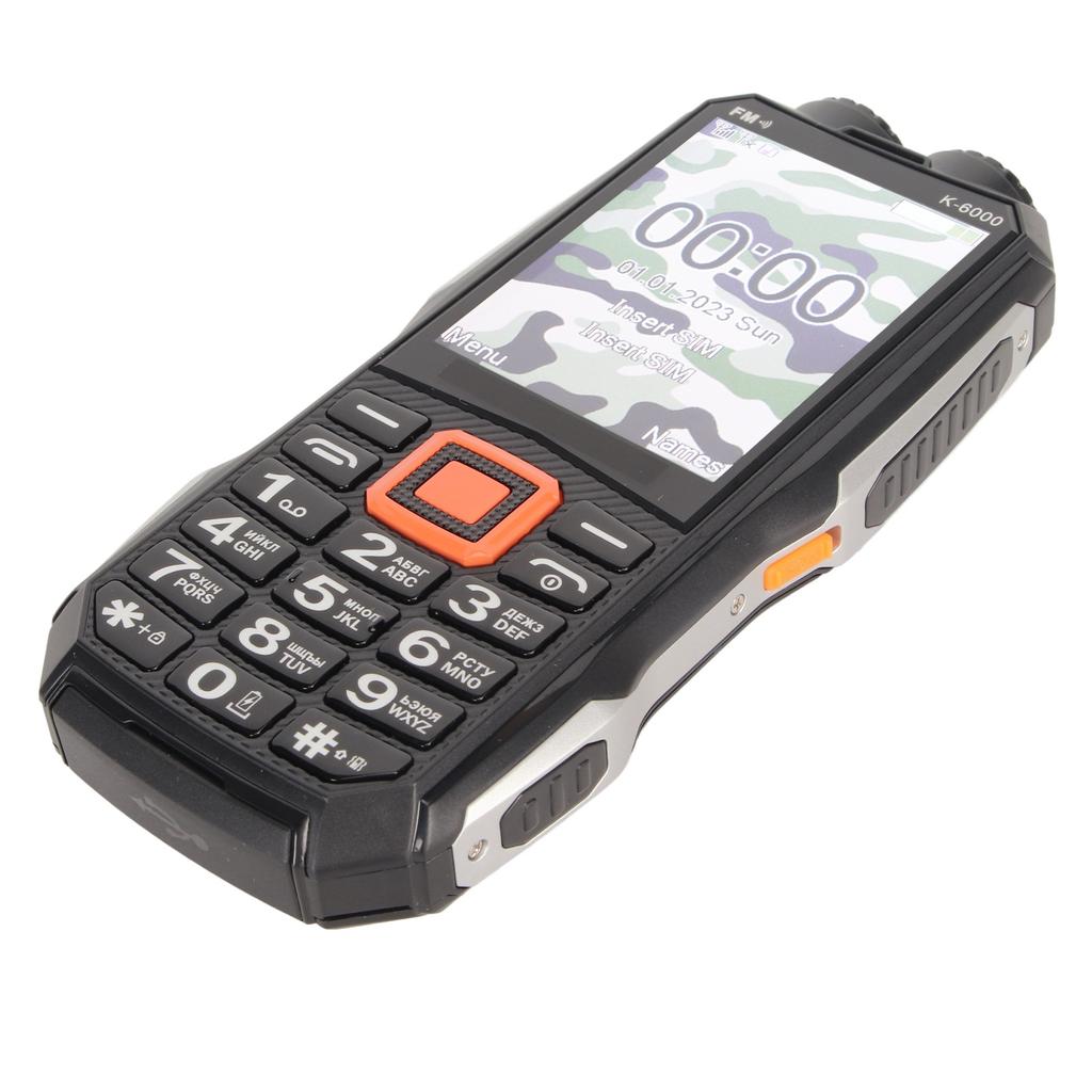 2G сотовый телефон разблокирован две SIM-карты большой 2,8-дюймовый HD-экран 6800 мАч большие кнопки сотовый телефон для пожилых людей