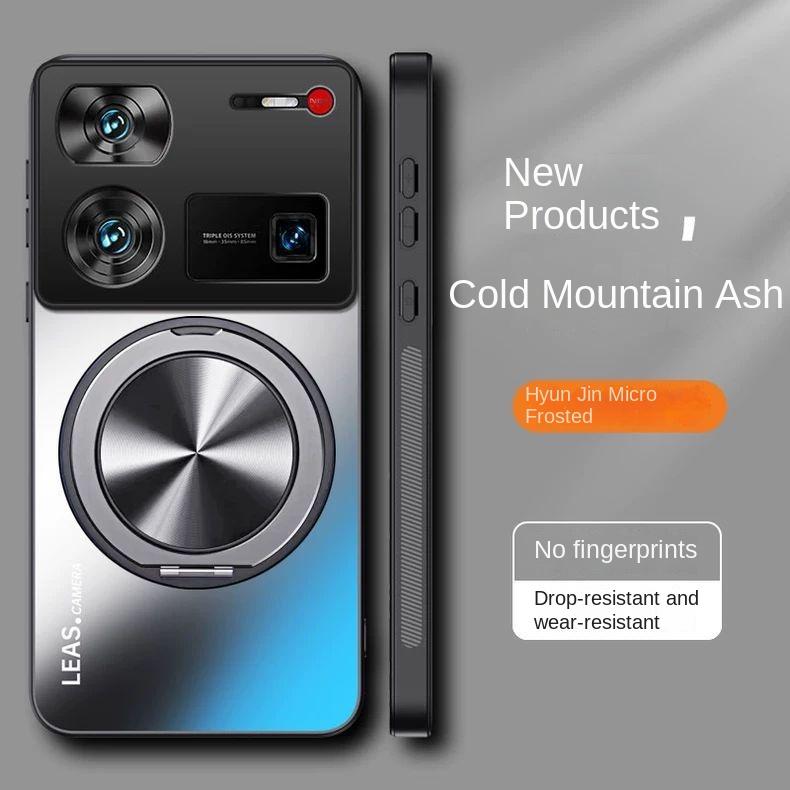 For ZTE Nubia Z60 Ultra Case Hard Matte With Ring Stand Magnetic Protective Back Cover Case For Nubia z60Ultra Full Cover Shell