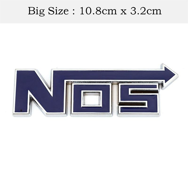 3D металлический логотип NOS, эмблема на передней решетке, значок, автомобильные наклейки, наклейки для BMW Honda Mercedes Auto Ford Focus Volkswagen Nissan Toyota