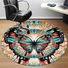 1pc Butterfly Mandala Office Round Area Rug, Under Office Chairs Bedroom Living Room Home Decor, Room Deco, Available in Various Sizes