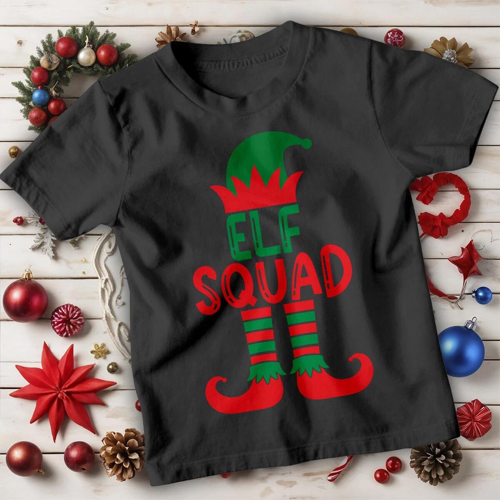 Boys and Girls Elf Squad Christmas T-Shirt Tee for Kids #MC